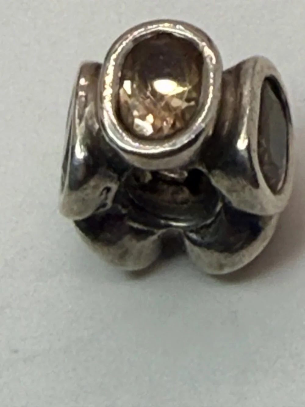 Pandora Retired Natural Light Smoky Quartz Sterling Silver Charm 790351SQ